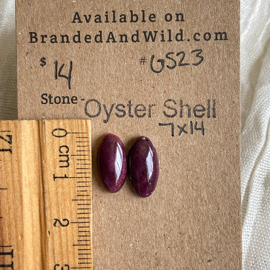 Oyster Shell Cabochon - OS23 9D4D69AC-9BDF-461B-AD45-7070381FB049 Brandedandwild.com