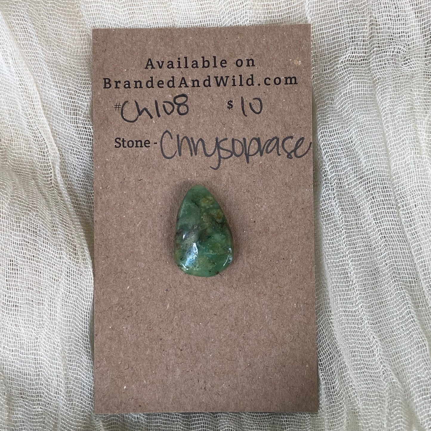 Chrysoprase Cabochon - Ch108 9D75EEEC-533E-40D2-AC12-308BED3EAEB9 Brandedandwild.com