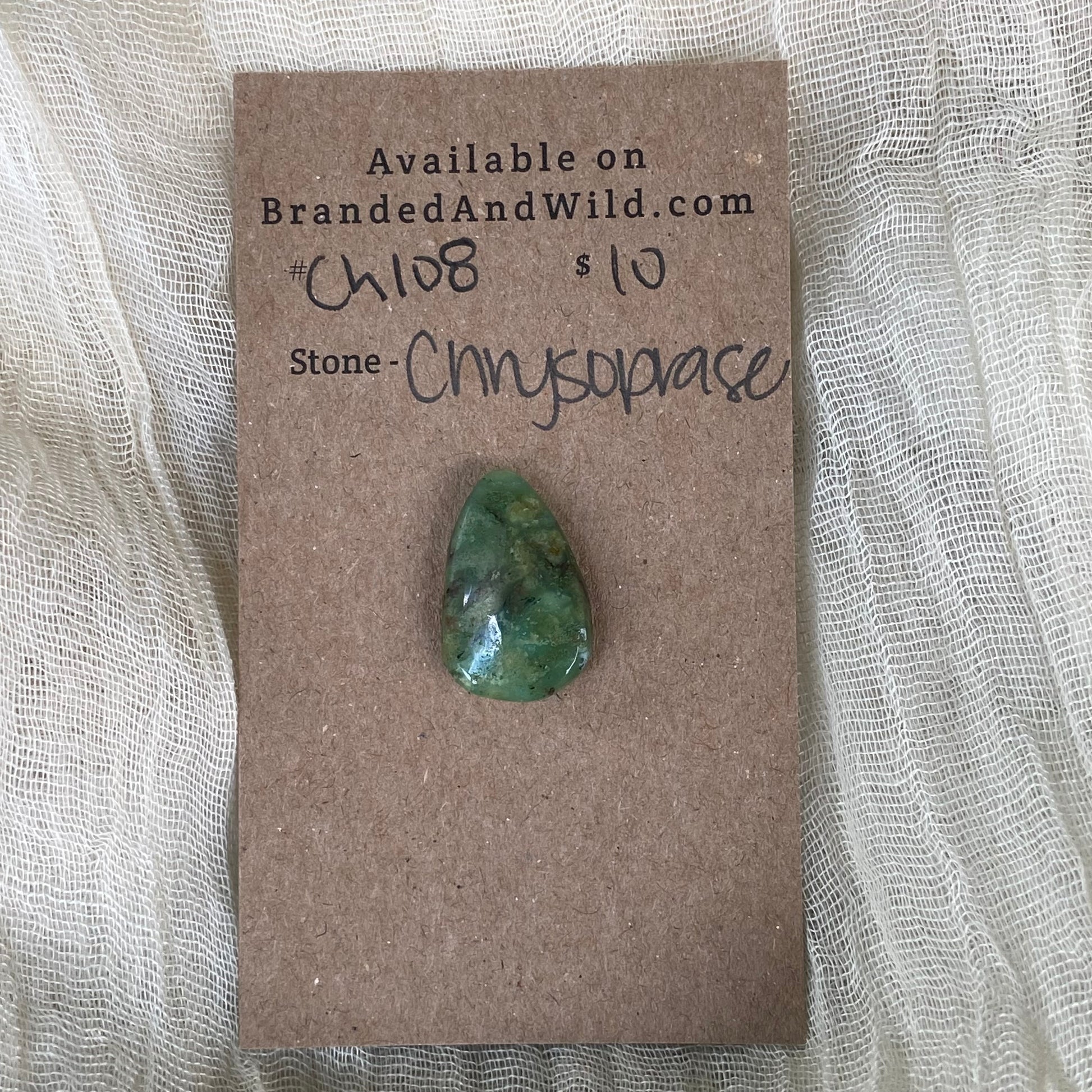 Chrysoprase Cabochon - Ch108 9D75EEEC-533E-40D2-AC12-308BED3EAEB9 Brandedandwild.com