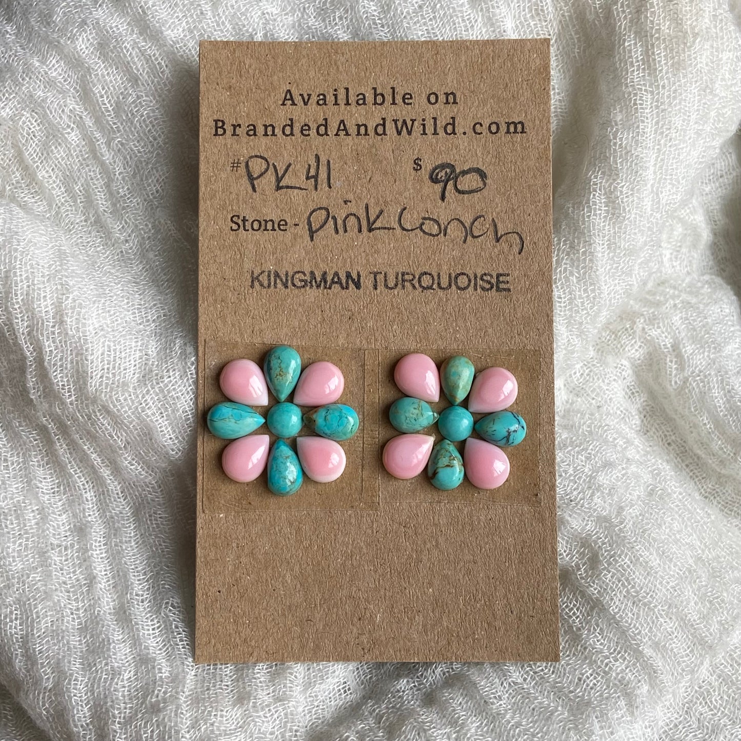 Pink Conch / Kingman Cabochon - PK41