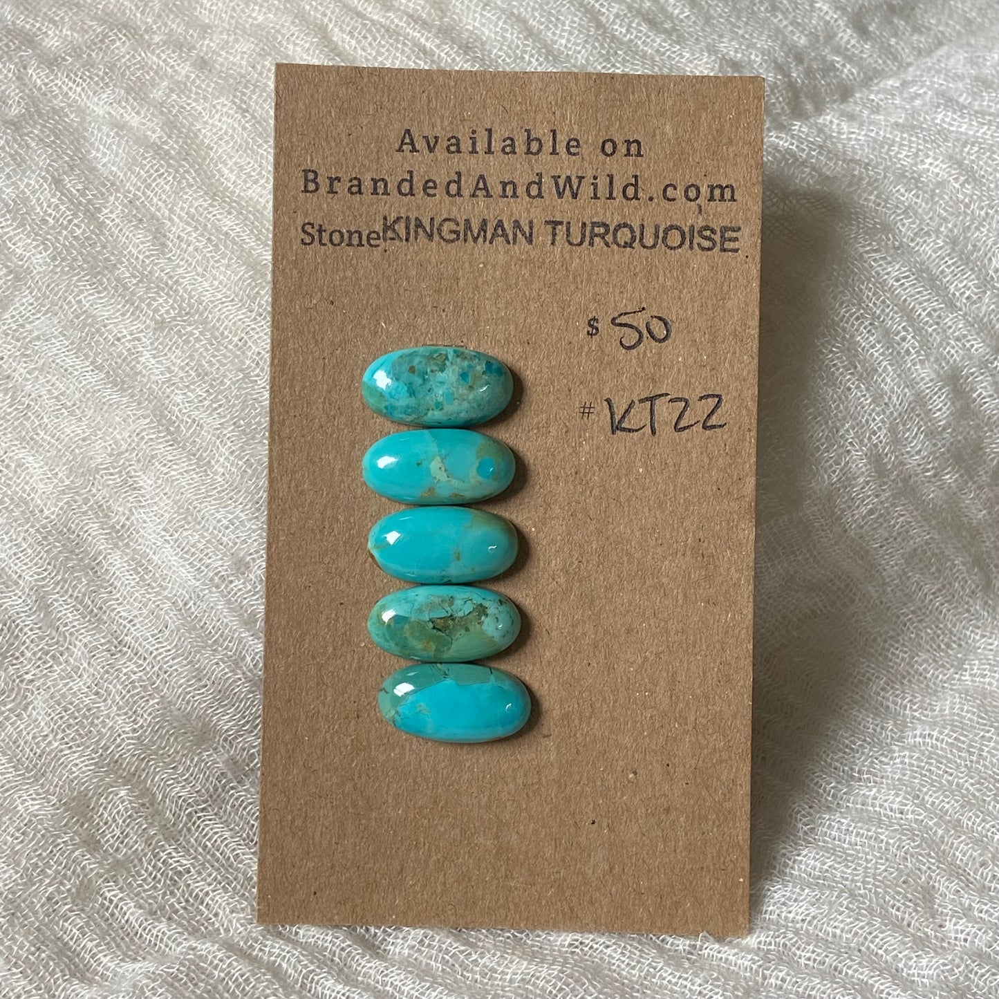 Kingman Turquoise Cabochon - KT22 9DA1153E-F90A-438F-A661-401BB22E4AFE Brandedandwild.com