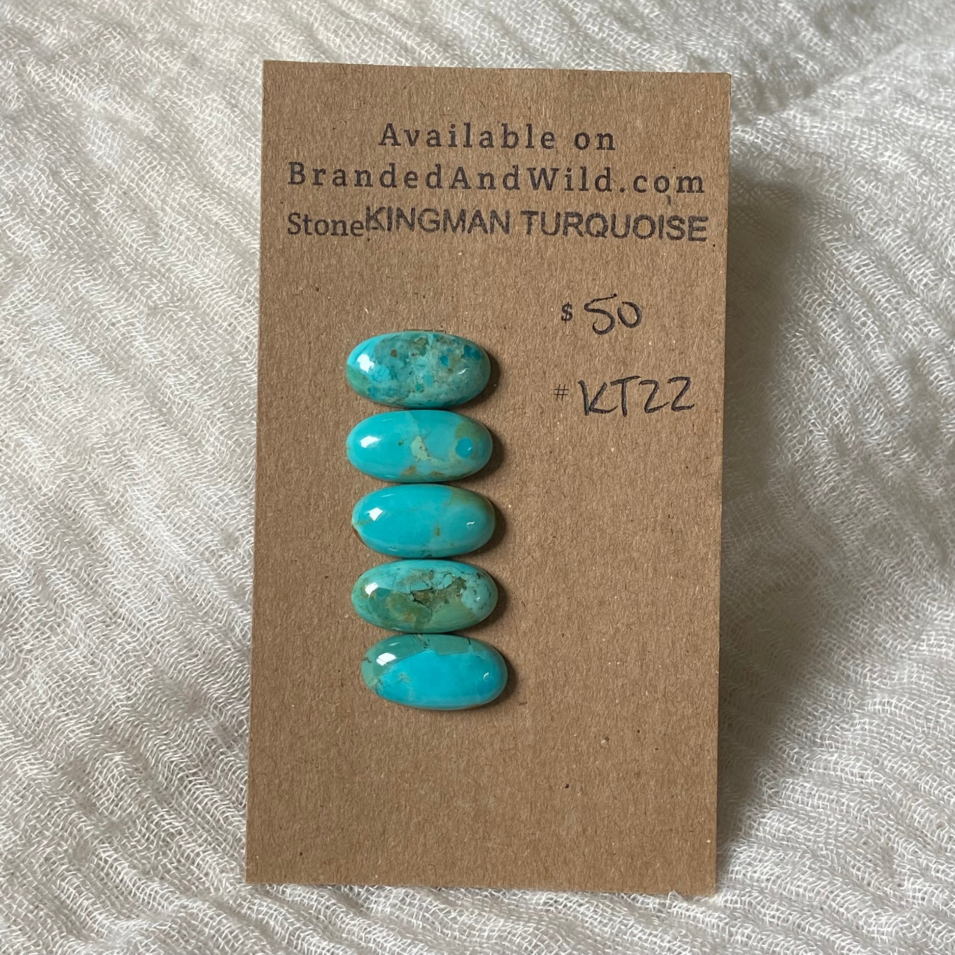 Kingman Turquoise Cabochon - KT22 9DA1153E-F90A-438F-A661-401BB22E4AFE Brandedandwild.com