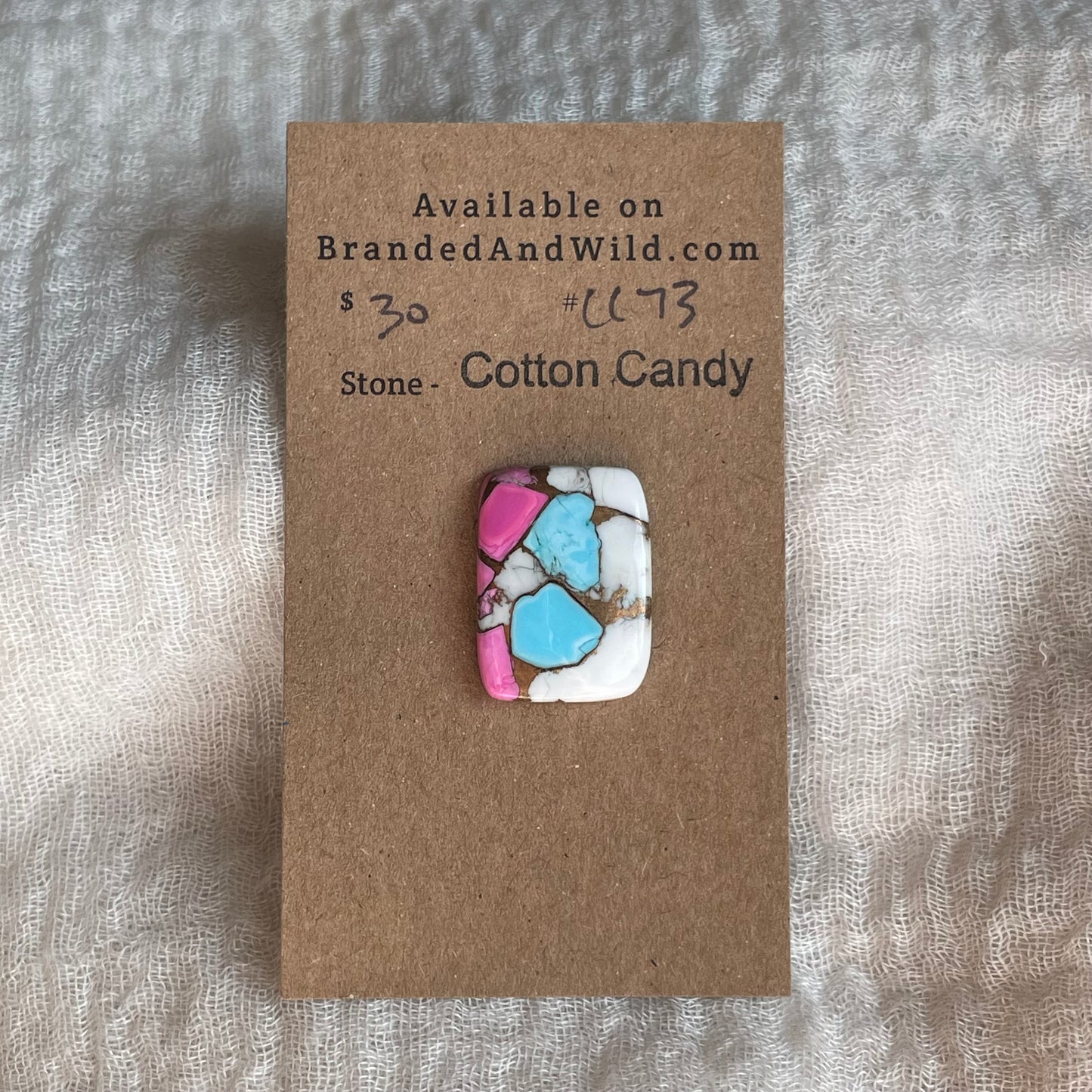 Cotton Candy Cabochon - CC73 9DBF7389-EAEE-49B7-B7C9-3D74D94ED353 Brandedandwild.com