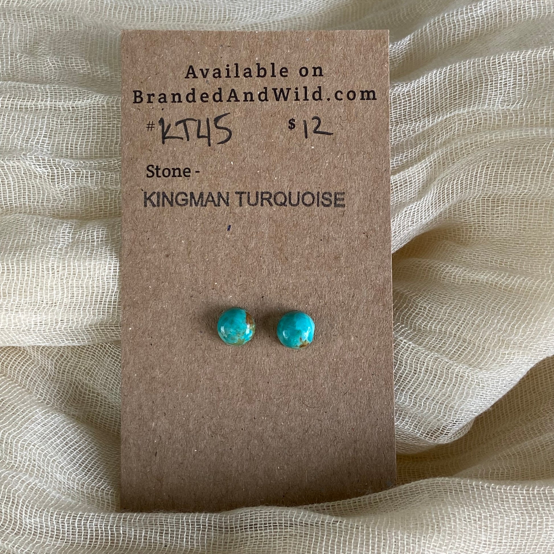Kingman Turquoise Cabochon - KT45 9DC64661-EF88-4514-974D-F40AC28E6623 Brandedandwild.com