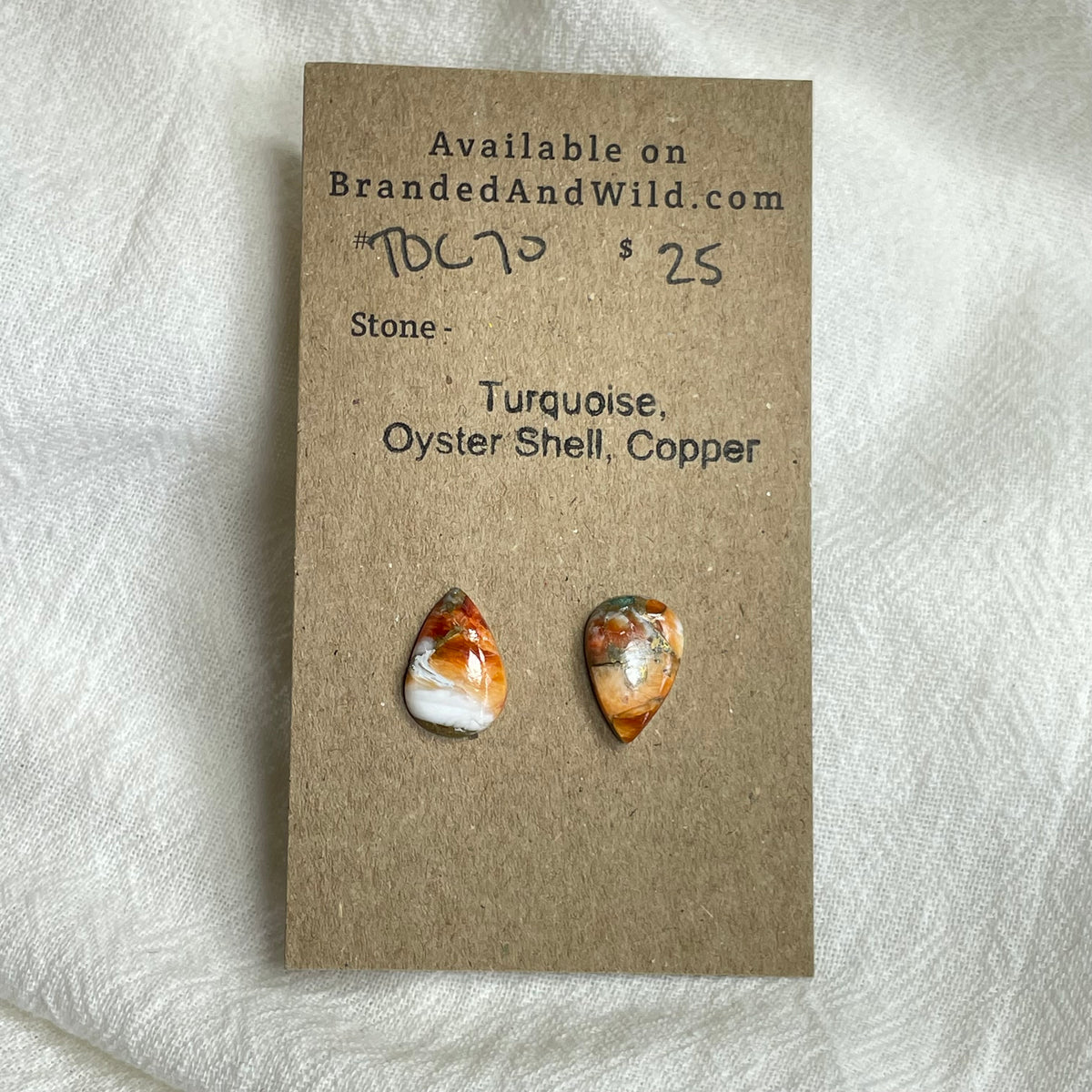 Turquoise, Oyster Shell, Copper Cabochon - TOC70