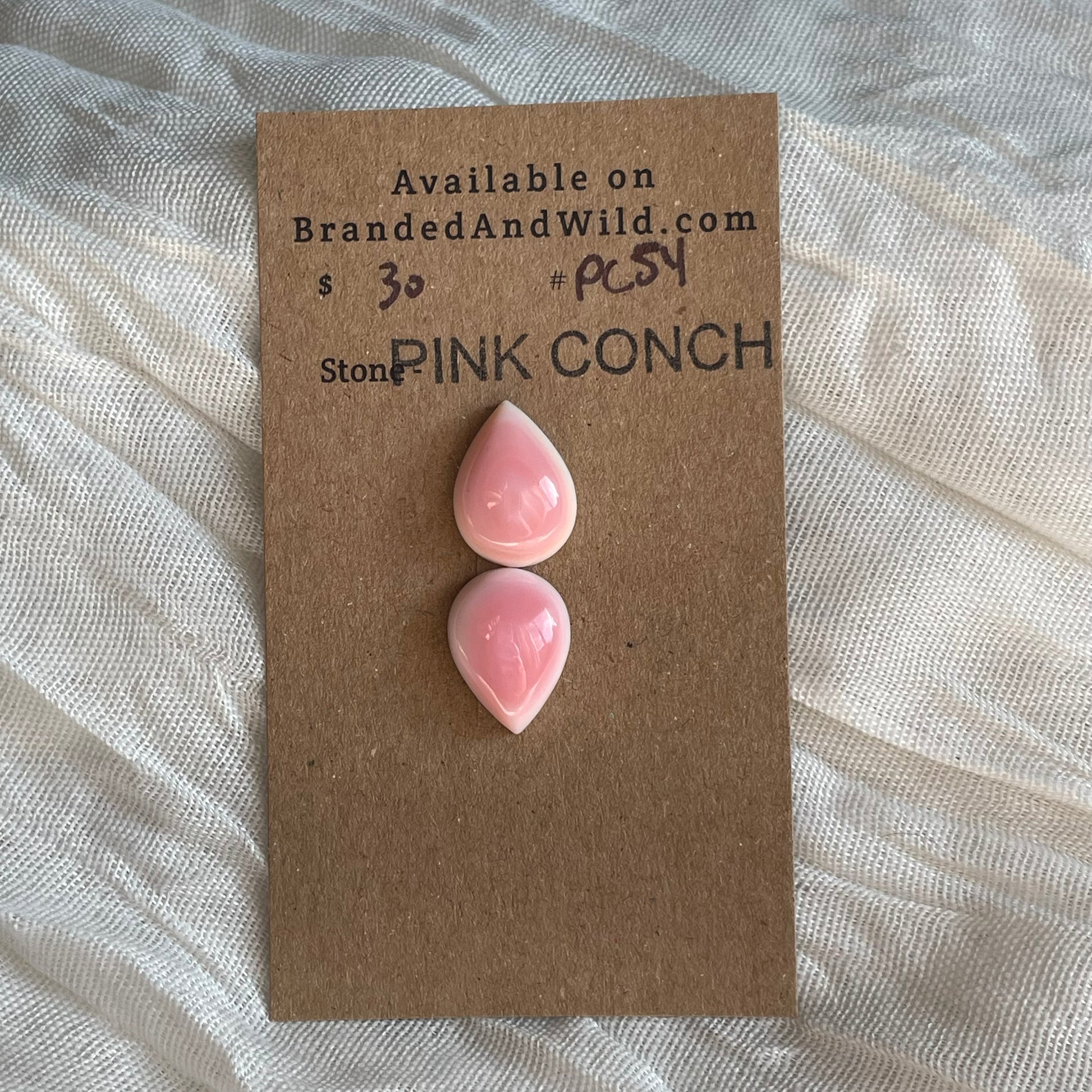 Pink Conch Cabochon - PC54 9DE1B3EC-BE25-4EF0-8EB0-7488BCC97F5D Brandedandwild.com