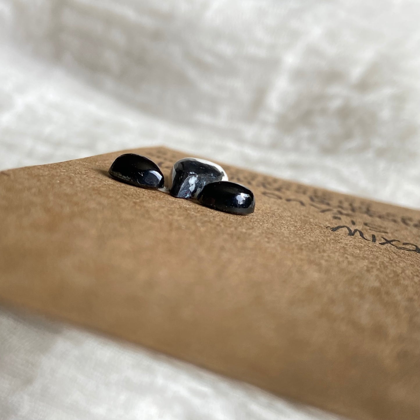 White Buffalo / Black Onyx Cabochon - Mix201 9DFCA7D5-B96C-4112-A4EC-A0E8B52B6F11 Brandedandwild.com