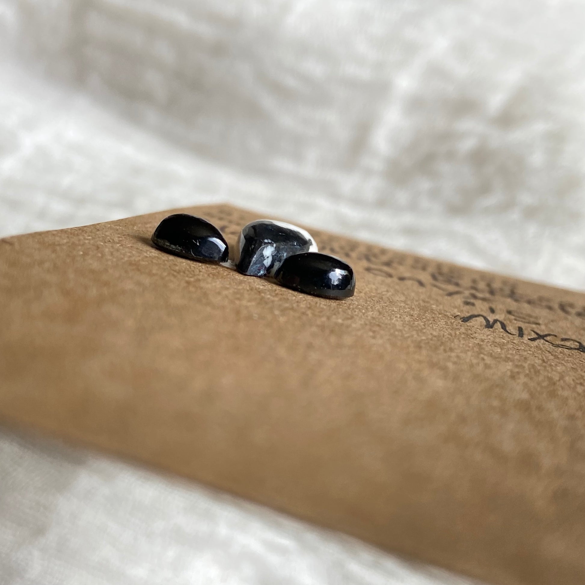 White Buffalo / Black Onyx Cabochon - Mix201 9DFCA7D5-B96C-4112-A4EC-A0E8B52B6F11 Brandedandwild.com
