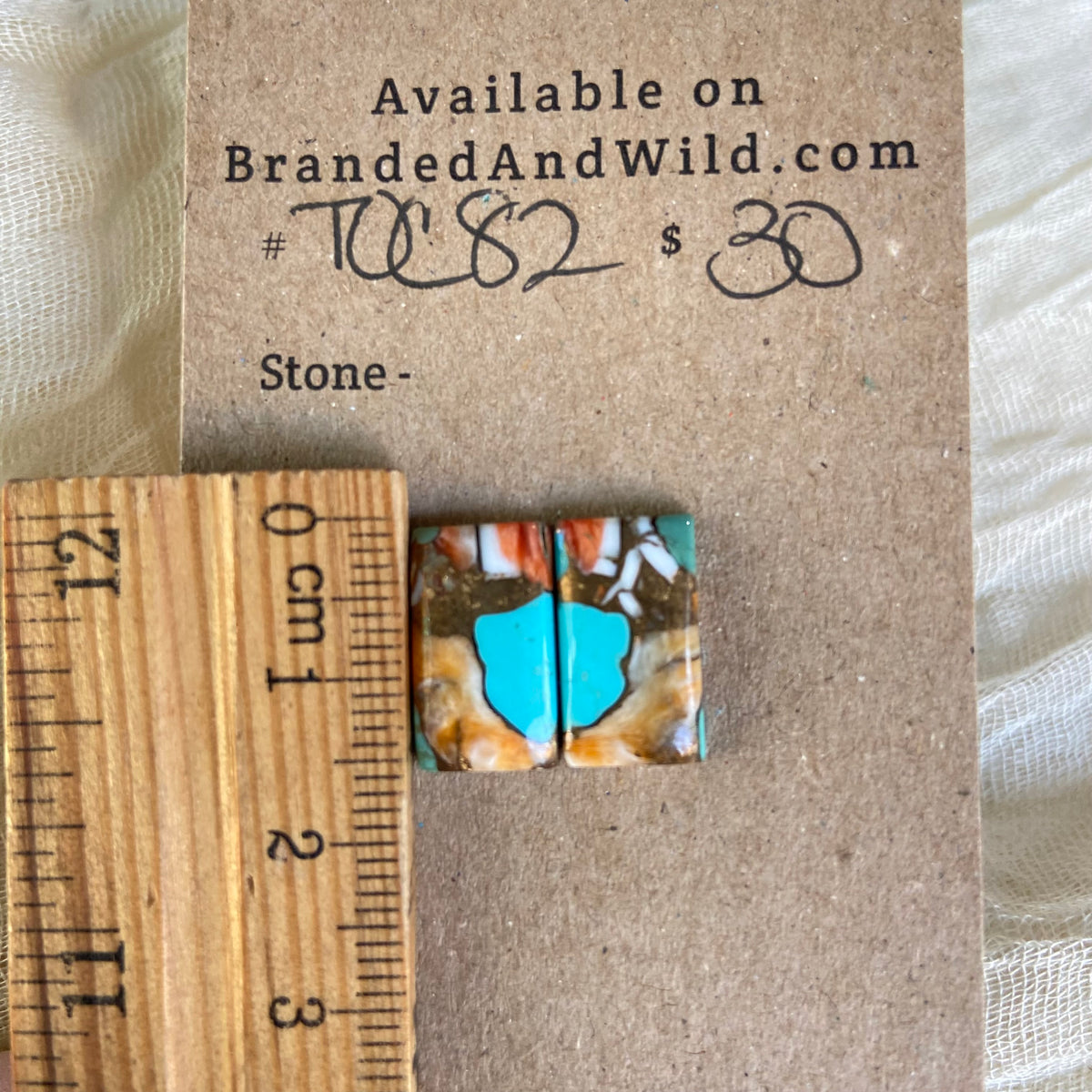 Turquoise, Oyster Shell, Copper Cabochon - TOC82 9E18C3BF-8CAC-43AD-A232-42D8498C65C6 Brandedandwild.com