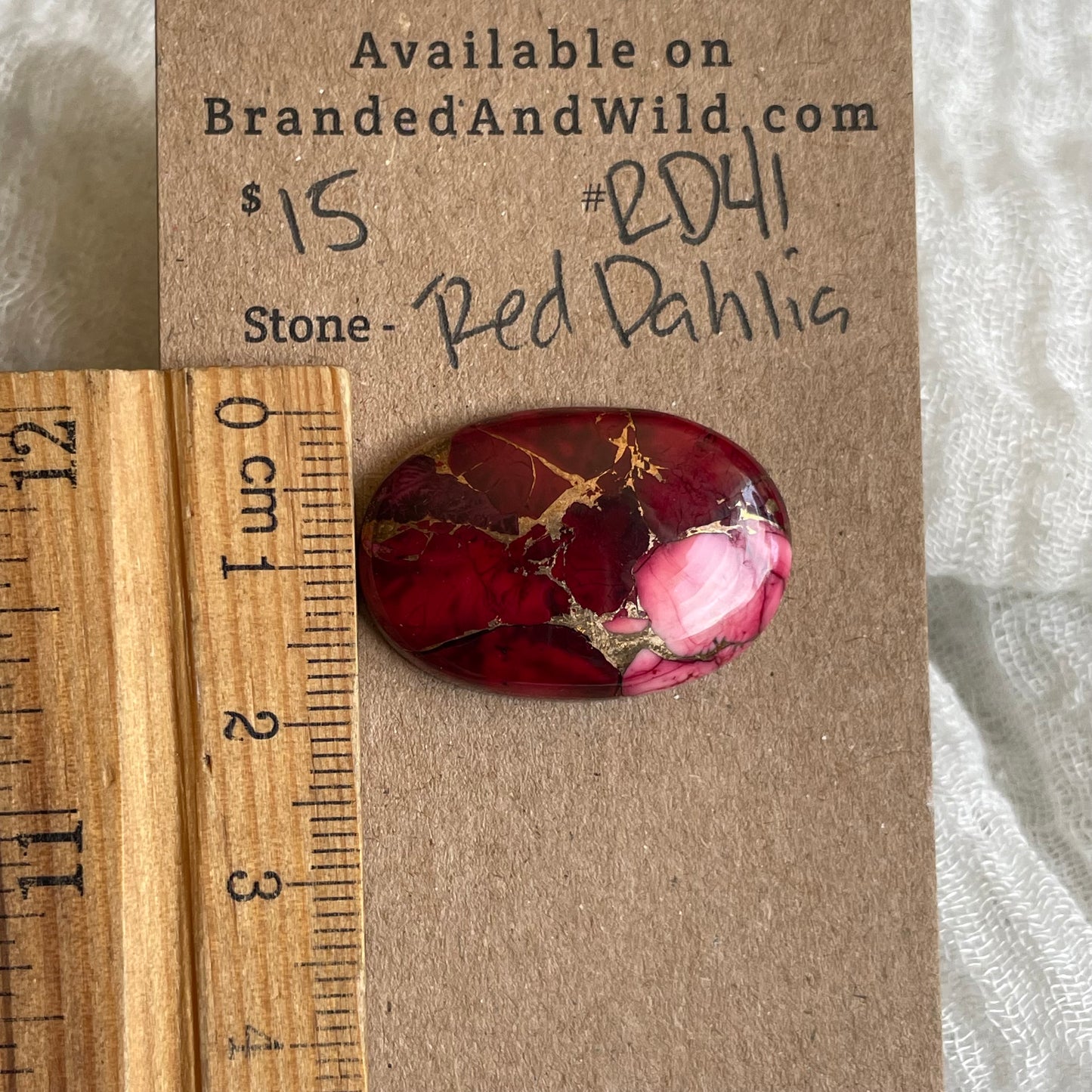 Red Dahlia Cabochon - RD41