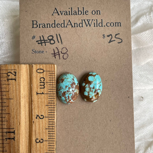 #8 Turquoise Cabochon - #811 9E336FED-D649-48E3-B00F-72C9562ED069 Brandedandwild.com
