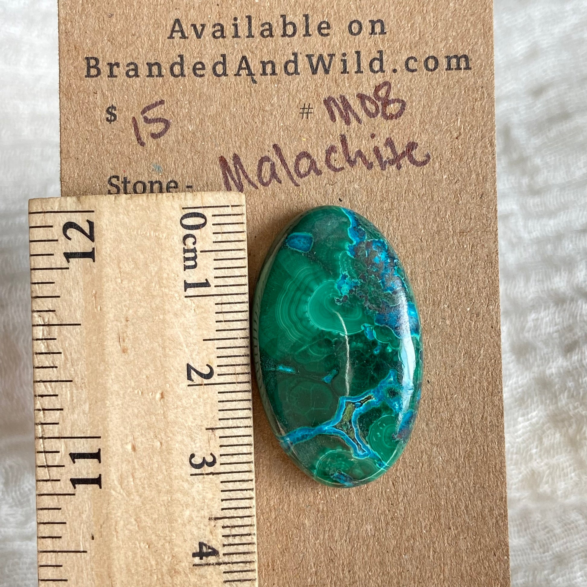 Malachite Cabochon - M08 9E418054-DC0F-4F00-AC47-E2FD0732DE86 Brandedandwild.com