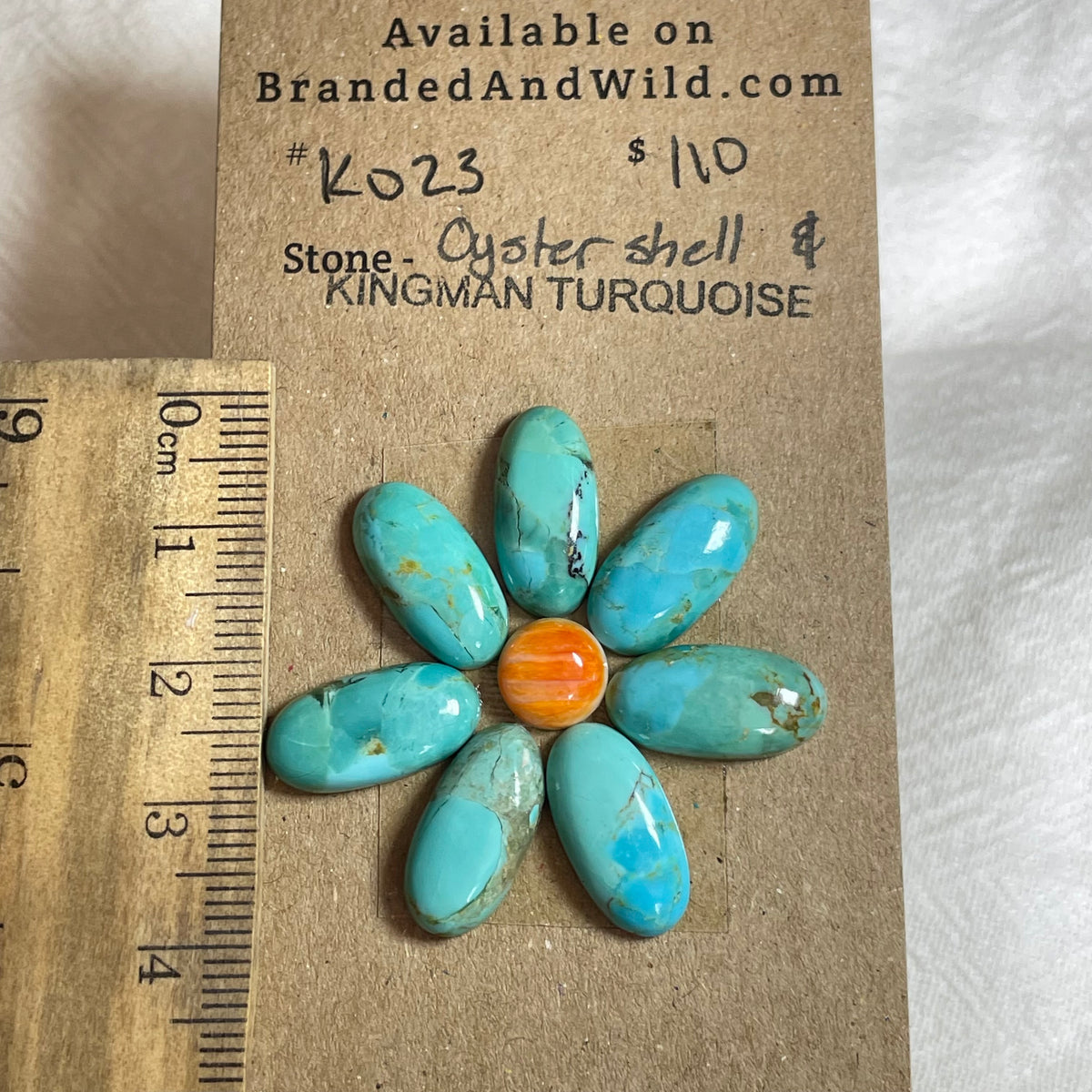 Kingman Turquoise / Oyster Shell Cabochon - KO23
