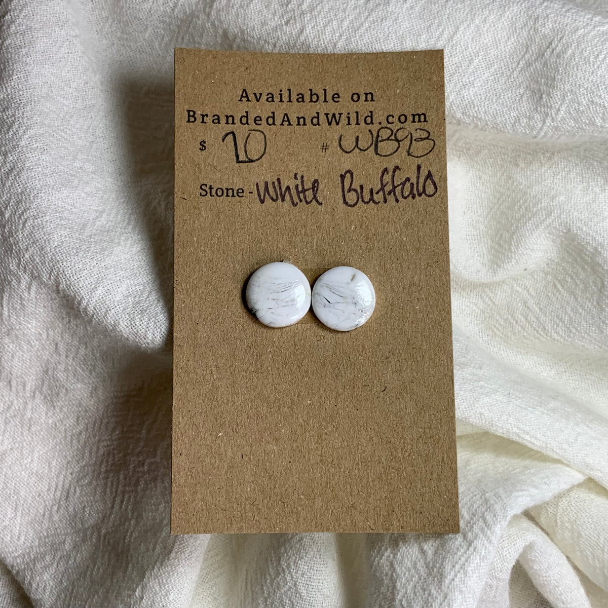 White Buffalo Cabochon - WB93 9E60DE4F-F95B-4F65-B038-2C52FCB1BDF4 Brandedandwild.com