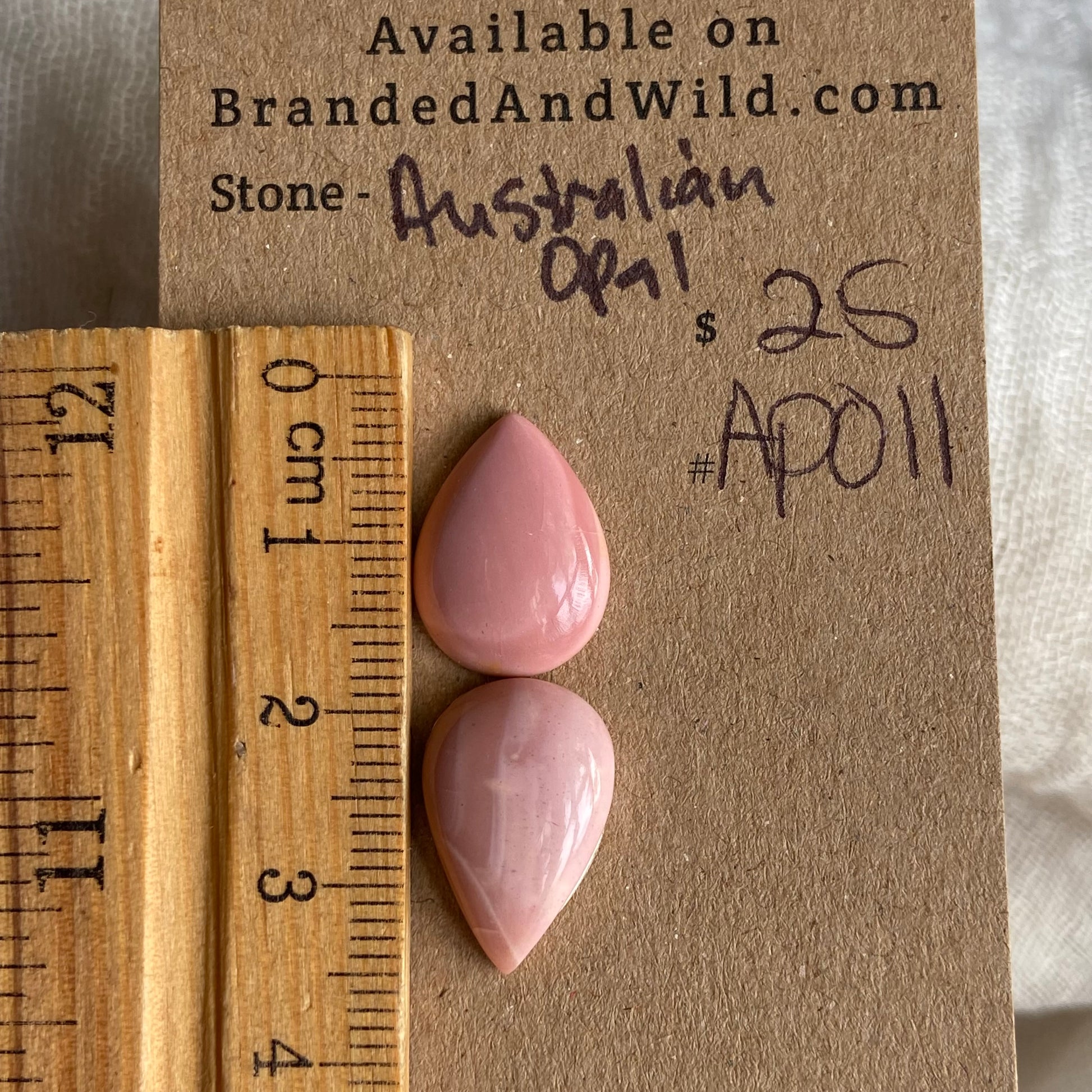 Australian Pink Opal Cabochon - AP011 9E624282-A93F-4219-822B-BA546BA898E7 Brandedandwild.com