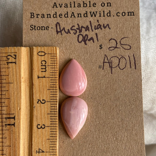 Australian Pink Opal Cabochon - AP011 9E624282-A93F-4219-822B-BA546BA898E7 Brandedandwild.com