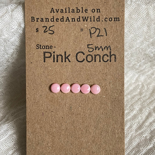 Pink Conch Cabochon - P21 9E6C0A2C-5C21-48C5-A3E2-D59A0AEDBEA8 Brandedandwild.com