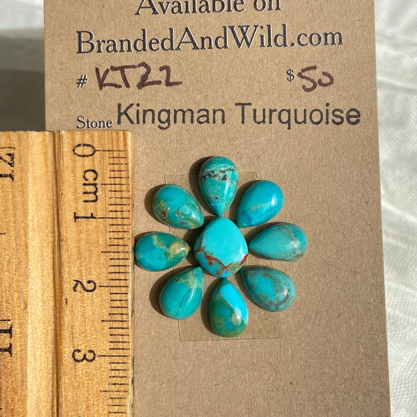Kingman Turquoise Cabochon - KT22 9EA07248-1616-4411-88A1-7392DE20BFBB Brandedandwild.com