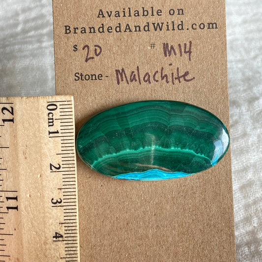 Malachite Cabochon - M14 9EE2C360-19B8-4F3A-A651-37A3968B1FD6 Brandedandwild.com