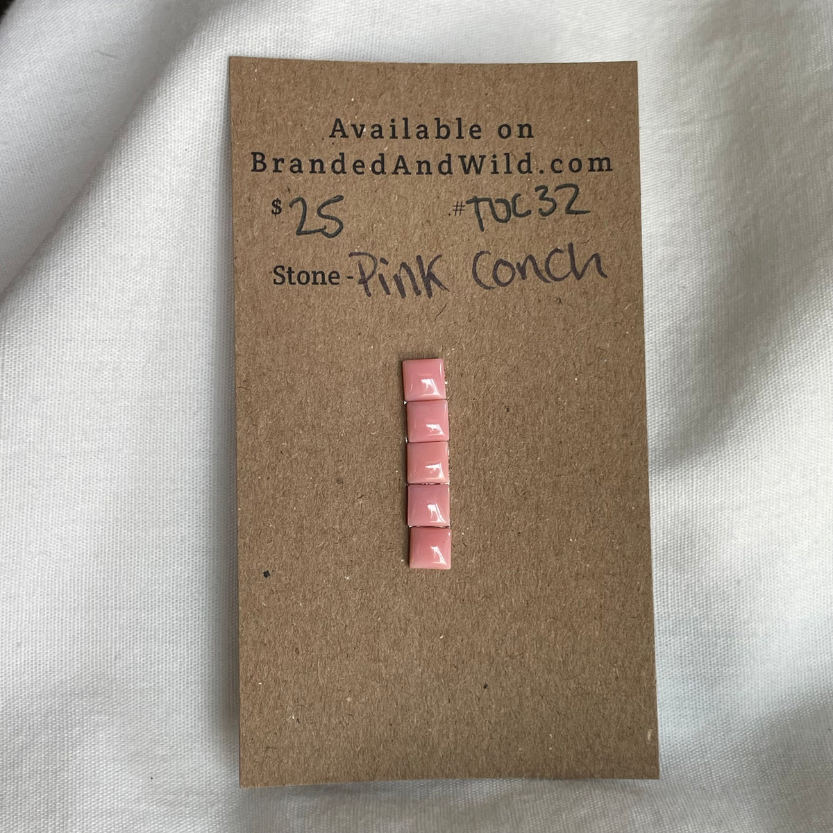 Pink Conch Cabochon - PC32 9EF94F12-E3D1-432C-B572-B0EC36CFAE07 Brandedandwild.com