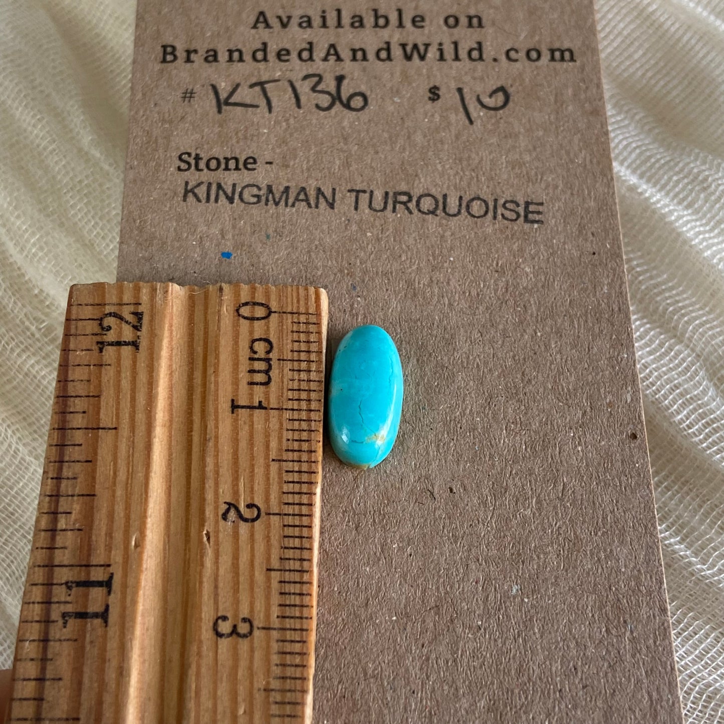 Kingman Turquoise Cabochon - KT136 9EFD8AAA-D462-474B-A2FA-41D49C246D6A Brandedandwild.com