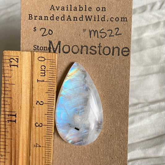 Moonstone cabochon - Ms22 9F4D6749-7EB4-41E2-9421-2F118D2E61B4 Brandedandwild.com