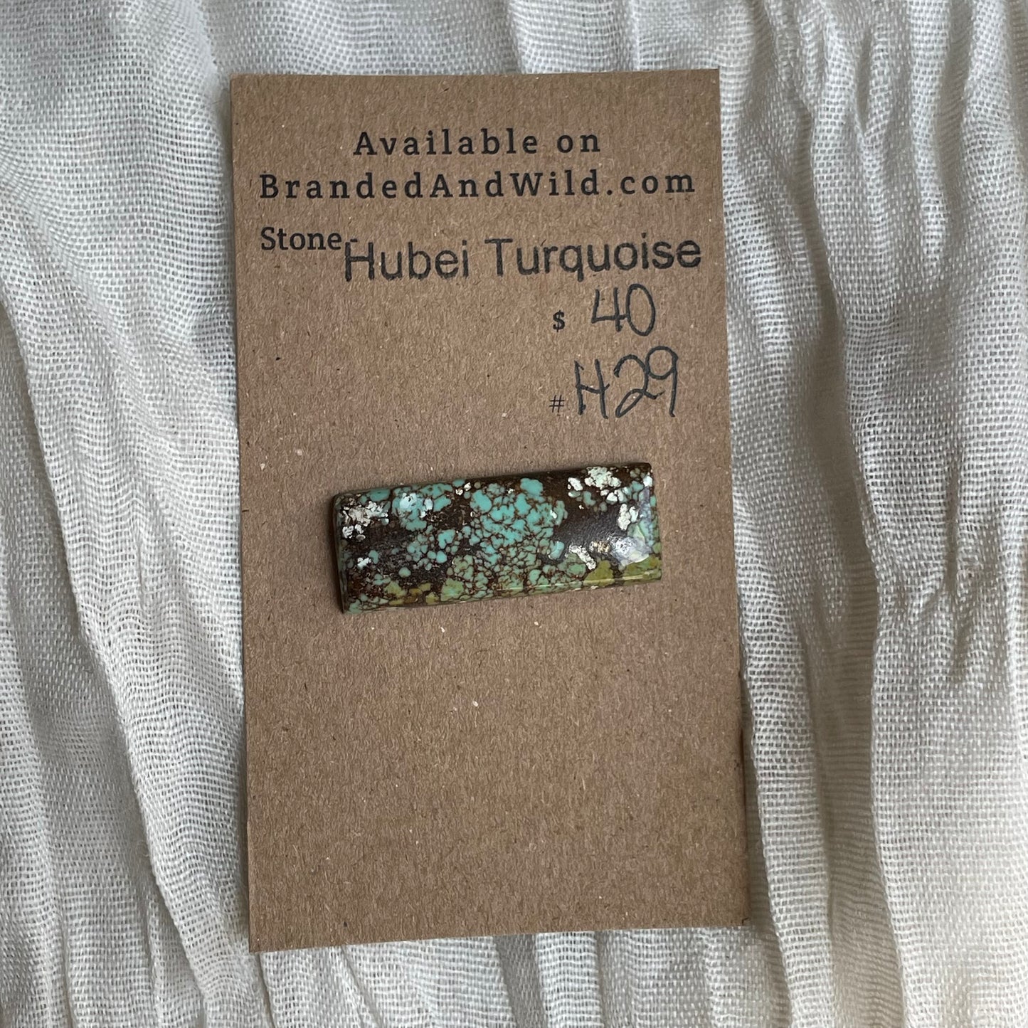Hubei Turquoise Cabochon - H29 9F53112E-C2BD-4968-9068-0711BF9DD2C5 Brandedandwild.com