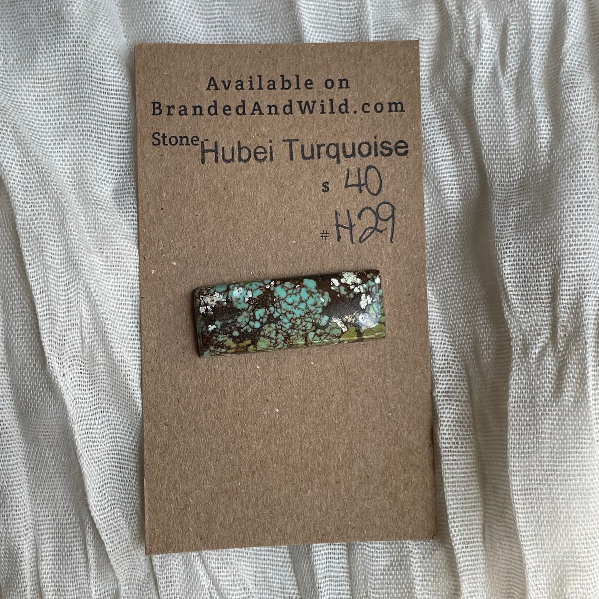 Hubei Turquoise Cabochon - H29 9F53112E-C2BD-4968-9068-0711BF9DD2C5 Brandedandwild.com
