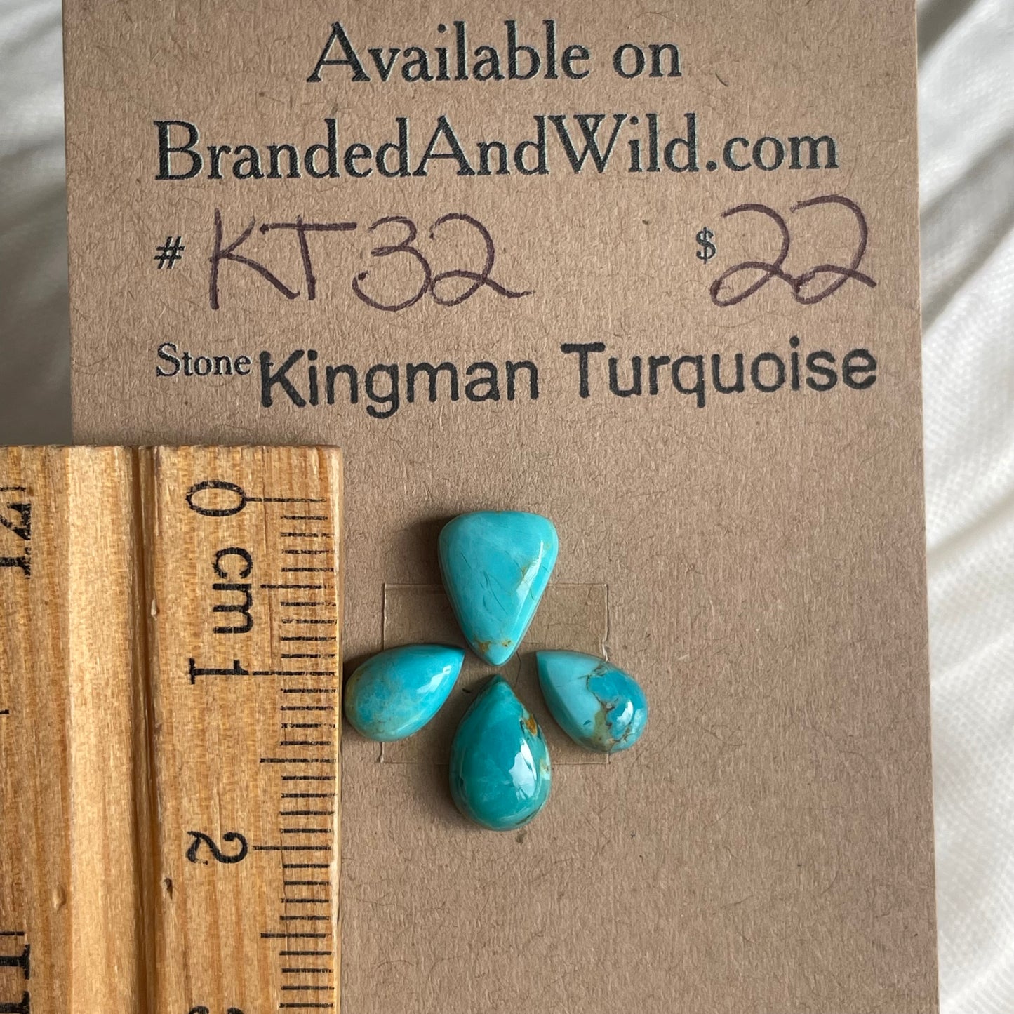 Kingman Turquoise Cabochon - KT32 9FC58620-ACAA-4586-8141-CE343297EA22 Brandedandwild.com