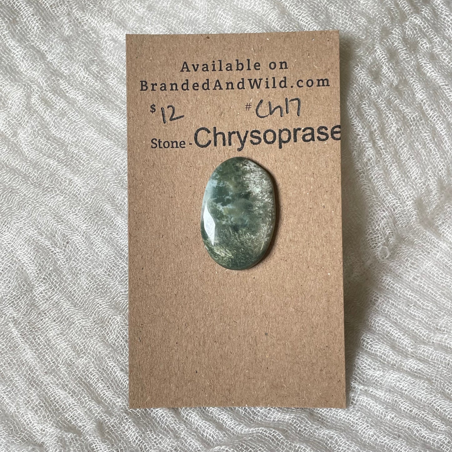 Chrysoprase Cabochon - Ch17 9FE3F32A-518B-4C76-B93A-55B0830927DA Brandedandwild.com