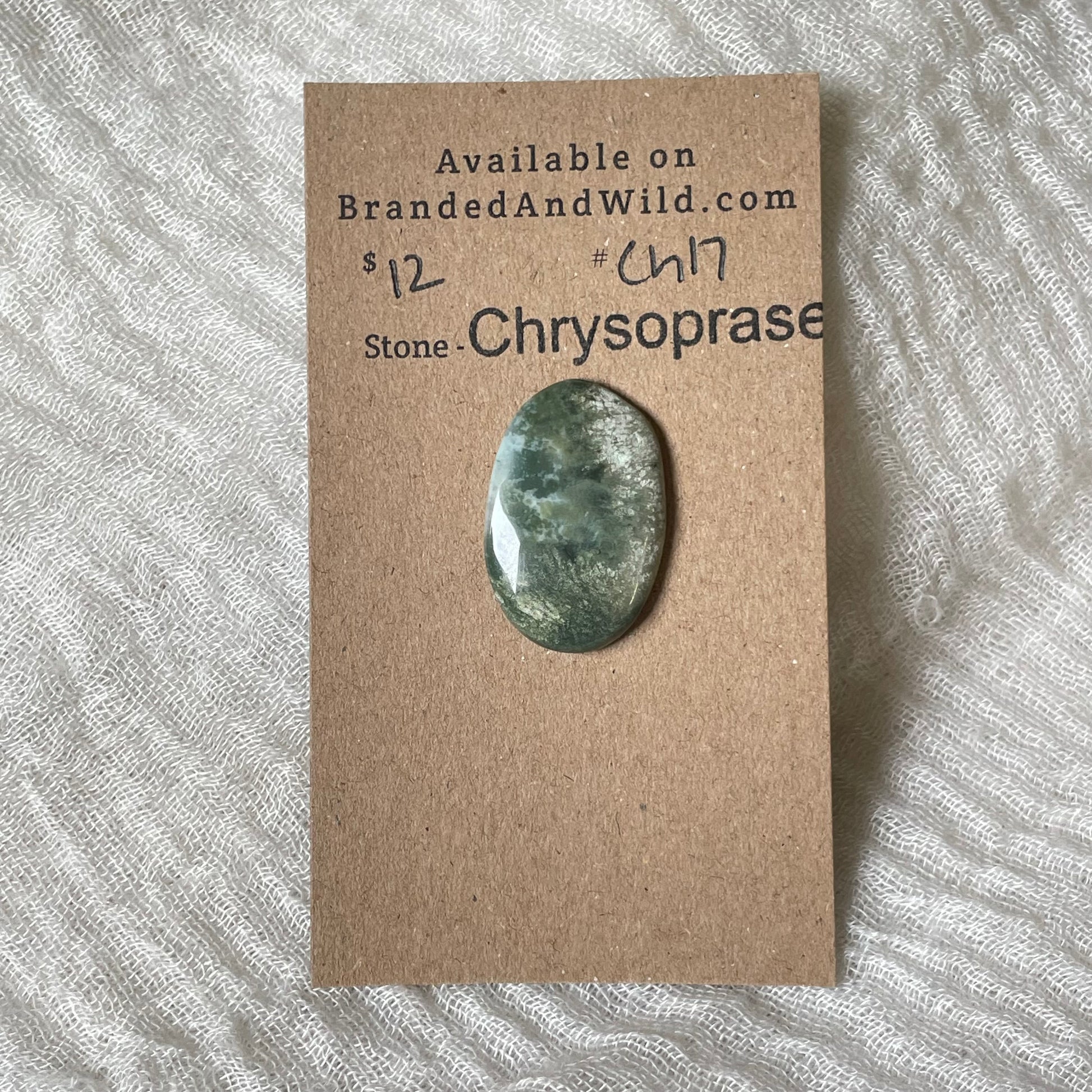 Chrysoprase Cabochon - Ch17 9FE3F32A-518B-4C76-B93A-55B0830927DA Brandedandwild.com