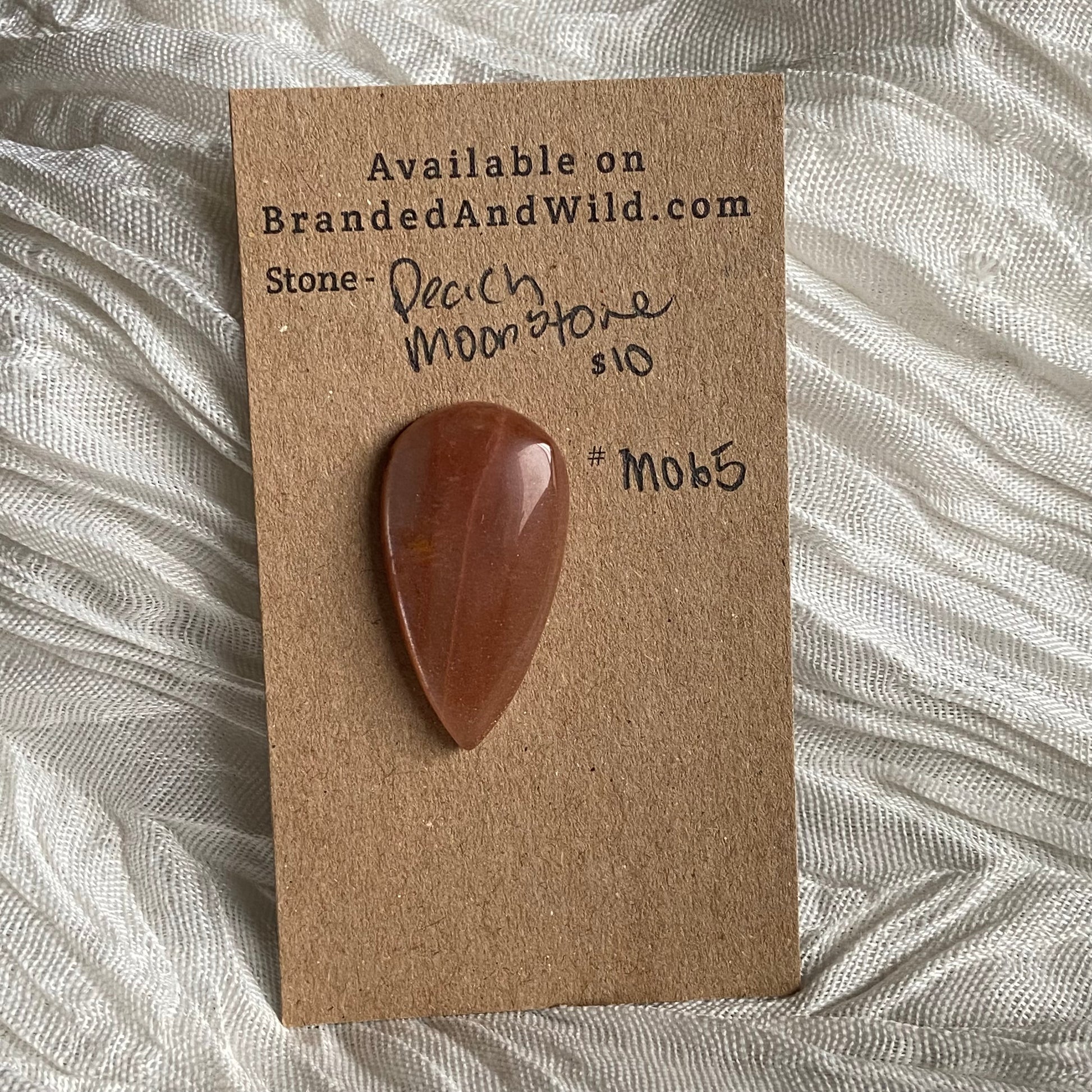 Peach Moonstone Cabochon - M065 9FE8B79E-685A-4BC4-A900-D371C01F7895 Brandedandwild.com