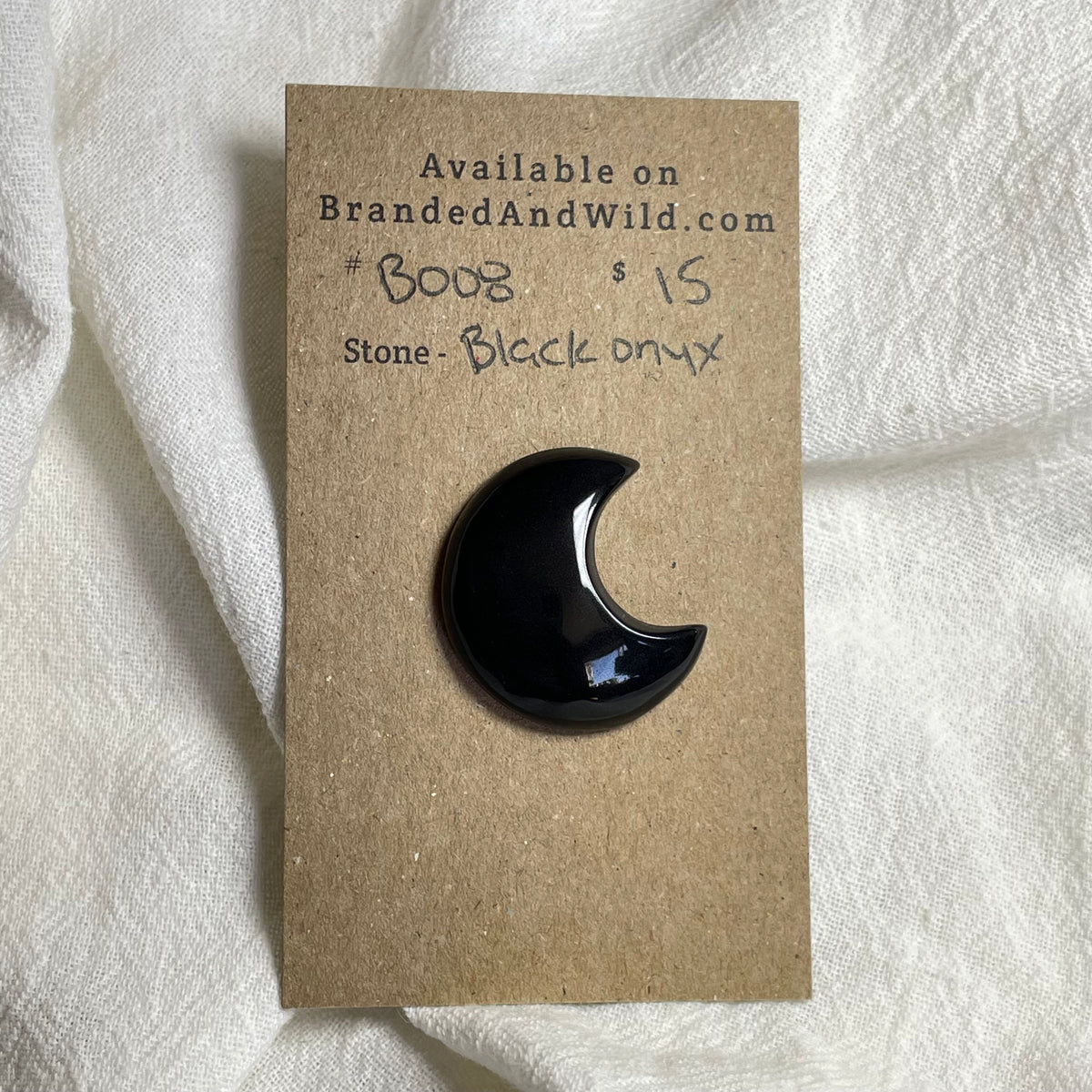 Black Onyx - Cabochon - B008 A0193EBA-9025-40E9-8435-914A6F83F5E1 Brandedandwild.com