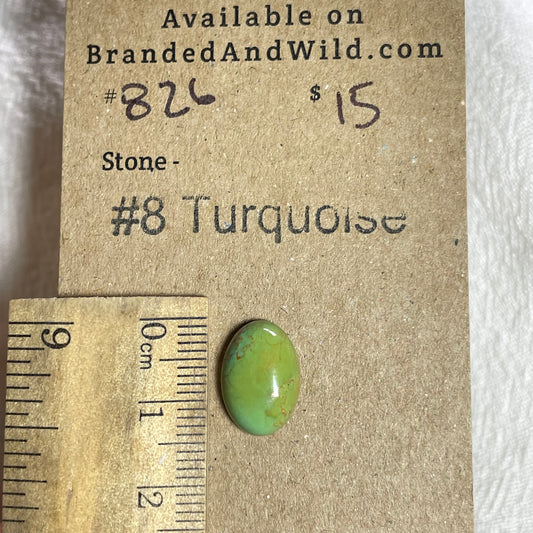 #8 Turquoise Cabochon - #826 A027E724-56C1-4666-8013-7326371B9BDC Brandedandwild.com