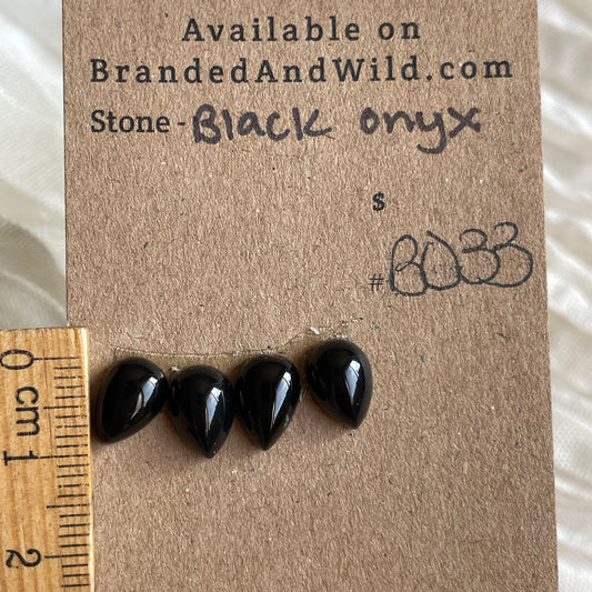 Black Onyx - Cabochon - B033 A02B1AF9-7D9C-4A07-A77E-3195769E3836 Brandedandwild.com