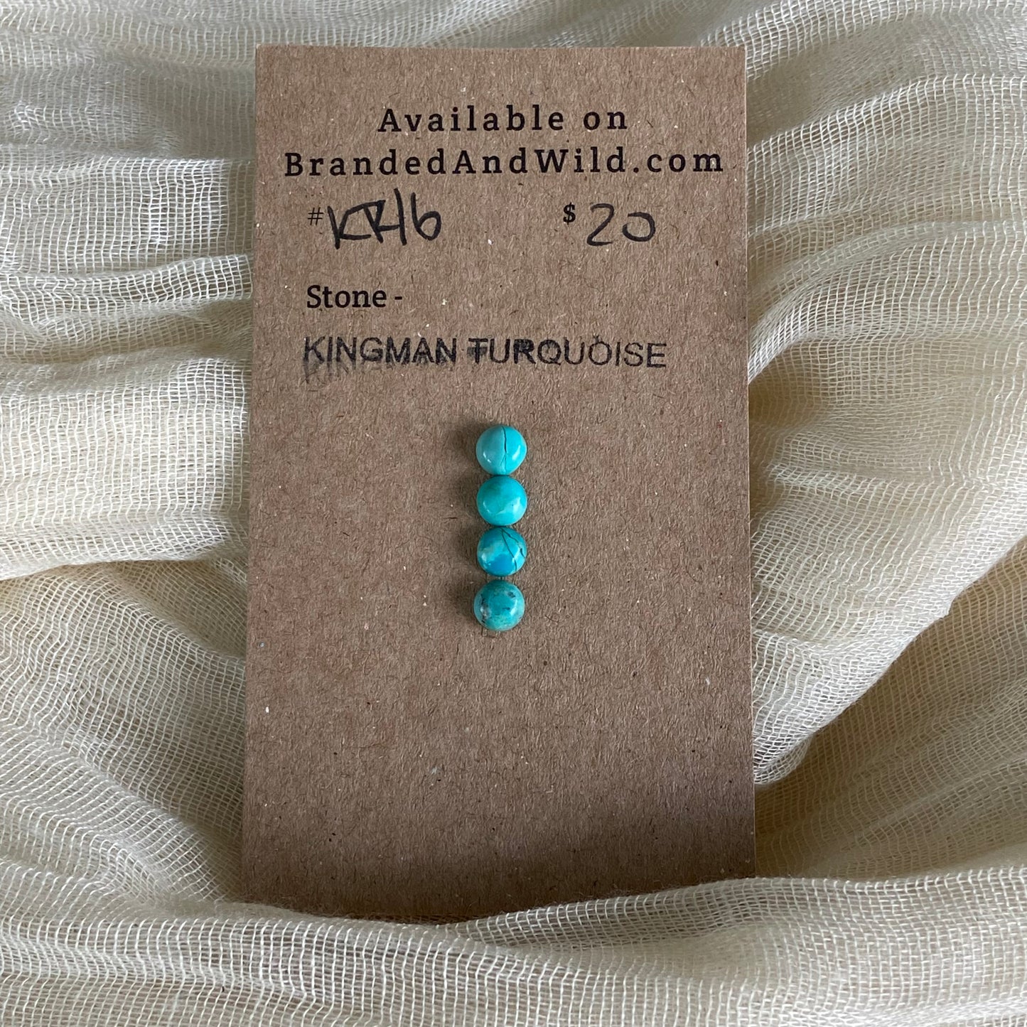 Kingman Turquoise Cabochon - KT16 A0314ADB-48CF-4D36-8723-0CF9DD30DC67 Brandedandwild.com