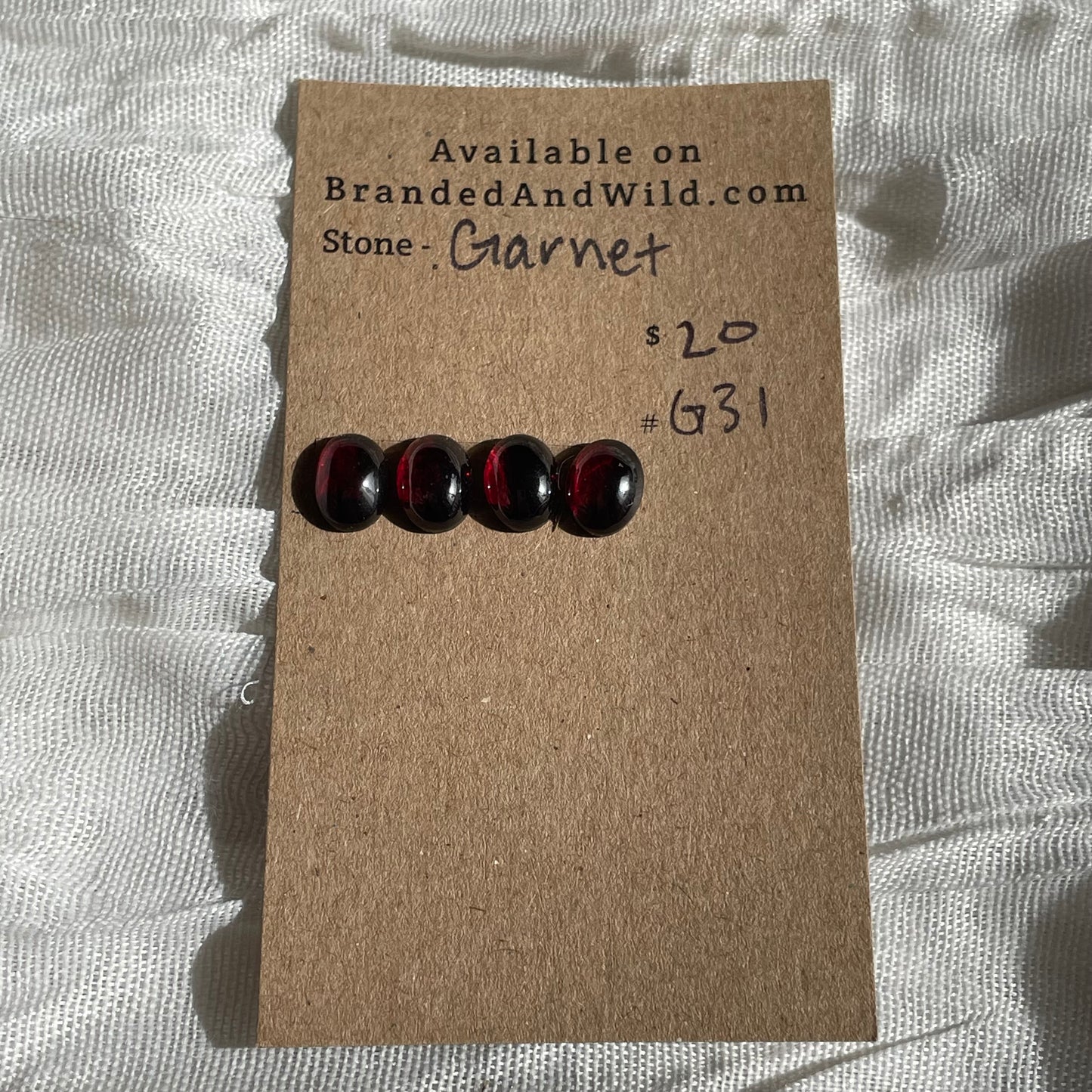 Garnet Cabochon - G31 A03BA1D5-A53E-411E-8A15-580D16AA01BD Brandedandwild.com