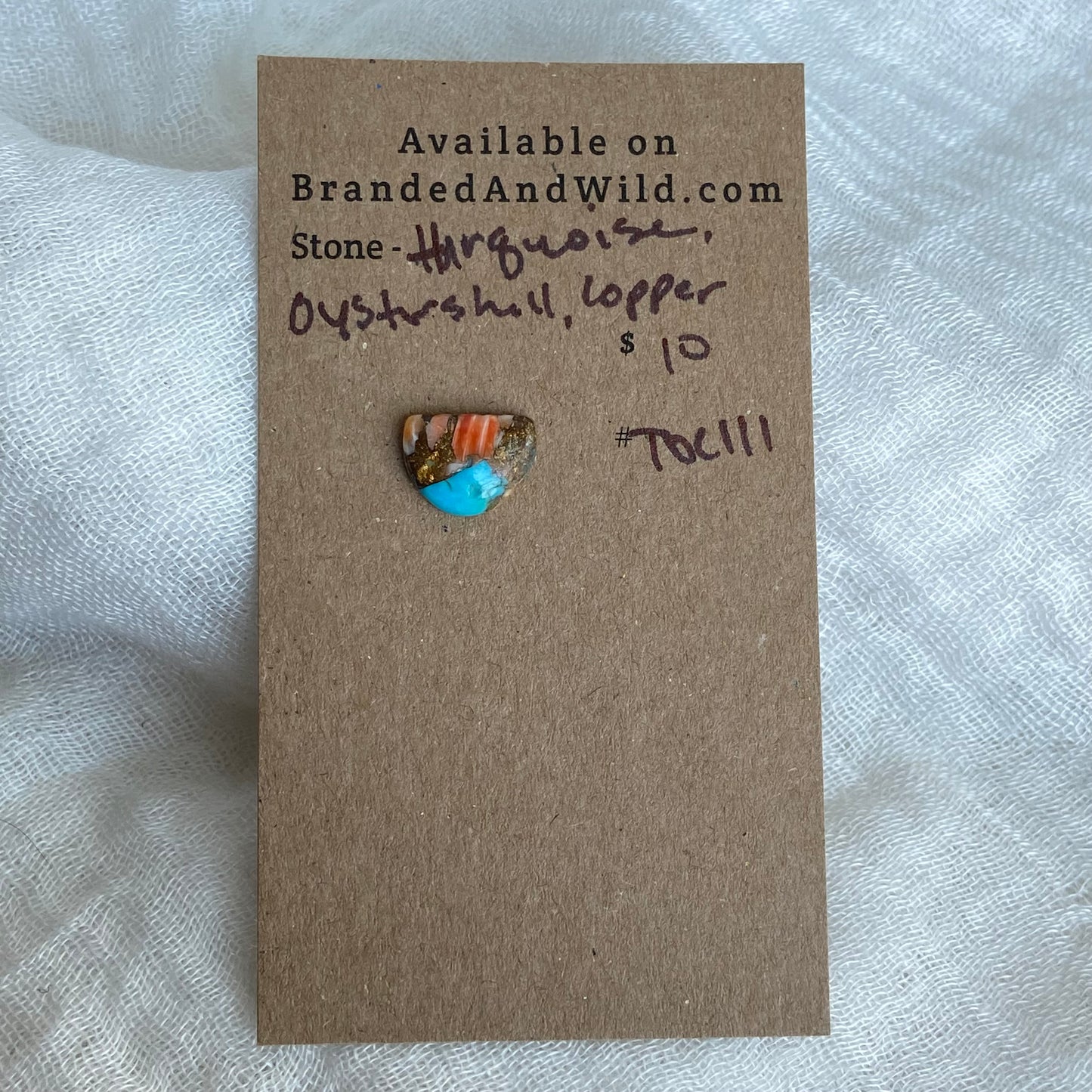 Turquoise, Oystershell, Copper Cabochon - TOC111