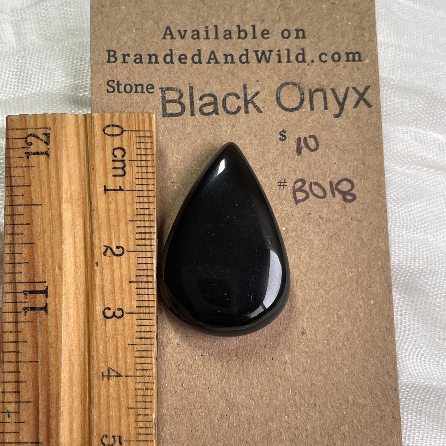 Black Onyx - Cabochon - B018 A0580C13-553C-4185-9BD7-BF89D5A43E13 Brandedandwild.com