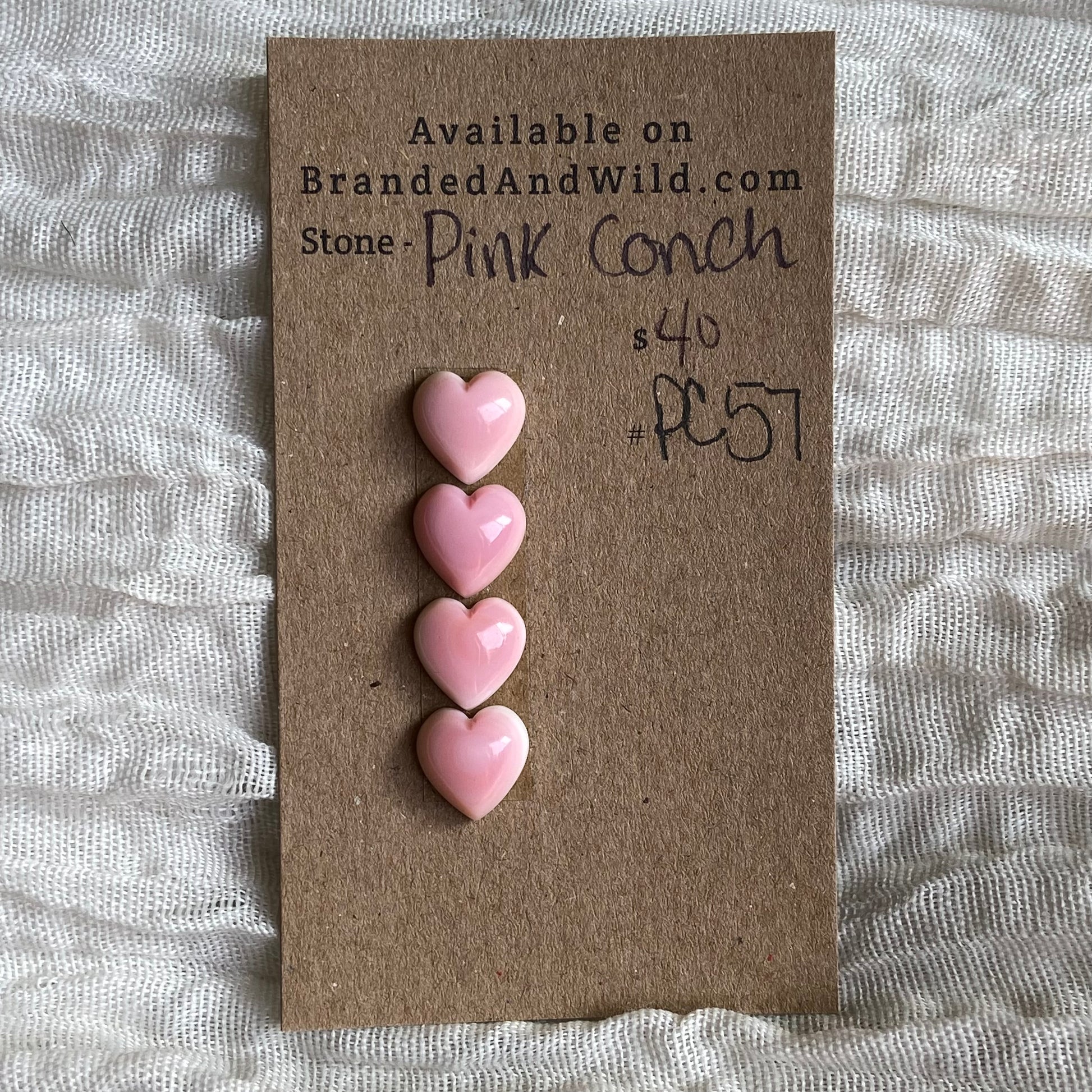 Pink Conch Cabochon - PC57 A06642F8-AEE7-49FF-9E0C-B24484C375FE Brandedandwild.com