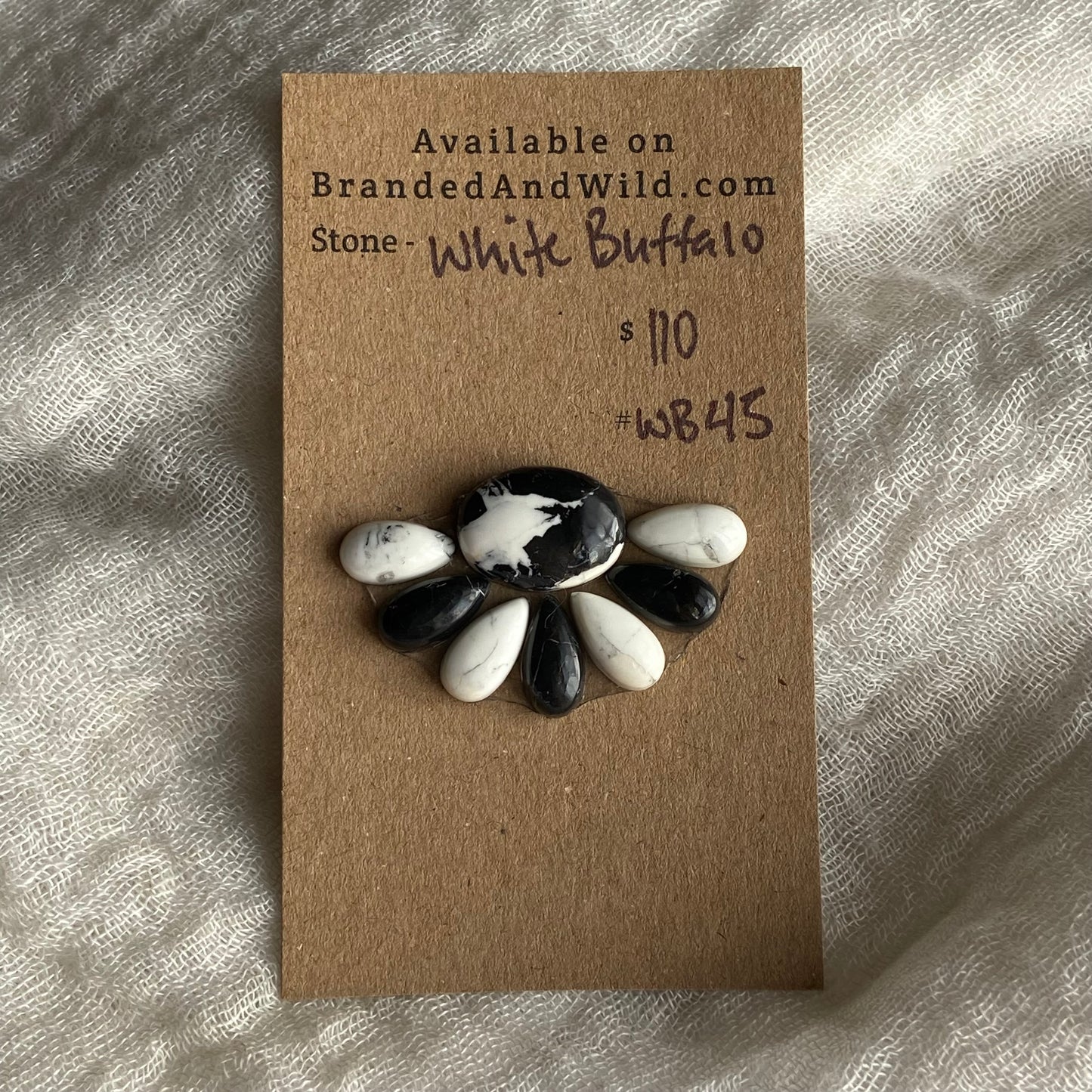 White Buffalo Cabochon - WB45