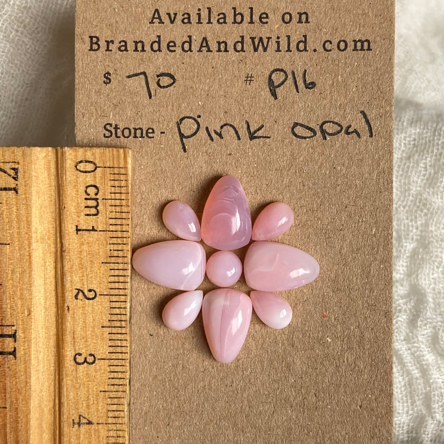 Pink Opal Cabochon - P16 A09EC8FC-82A2-4133-ADD4-F1190EF85E2A Brandedandwild.com