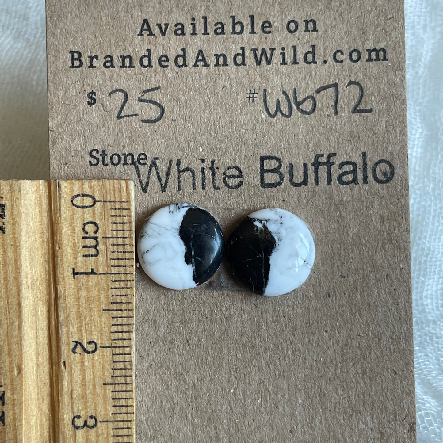 White Buffalo Cabochon - WB72 A0C3922F-AF2B-4302-846A-0B45513EDEB1 Brandedandwild.com