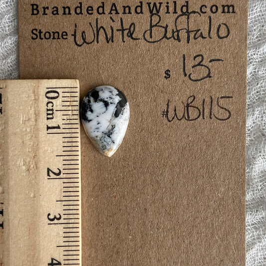 White Buffalo Cabochon - WB115