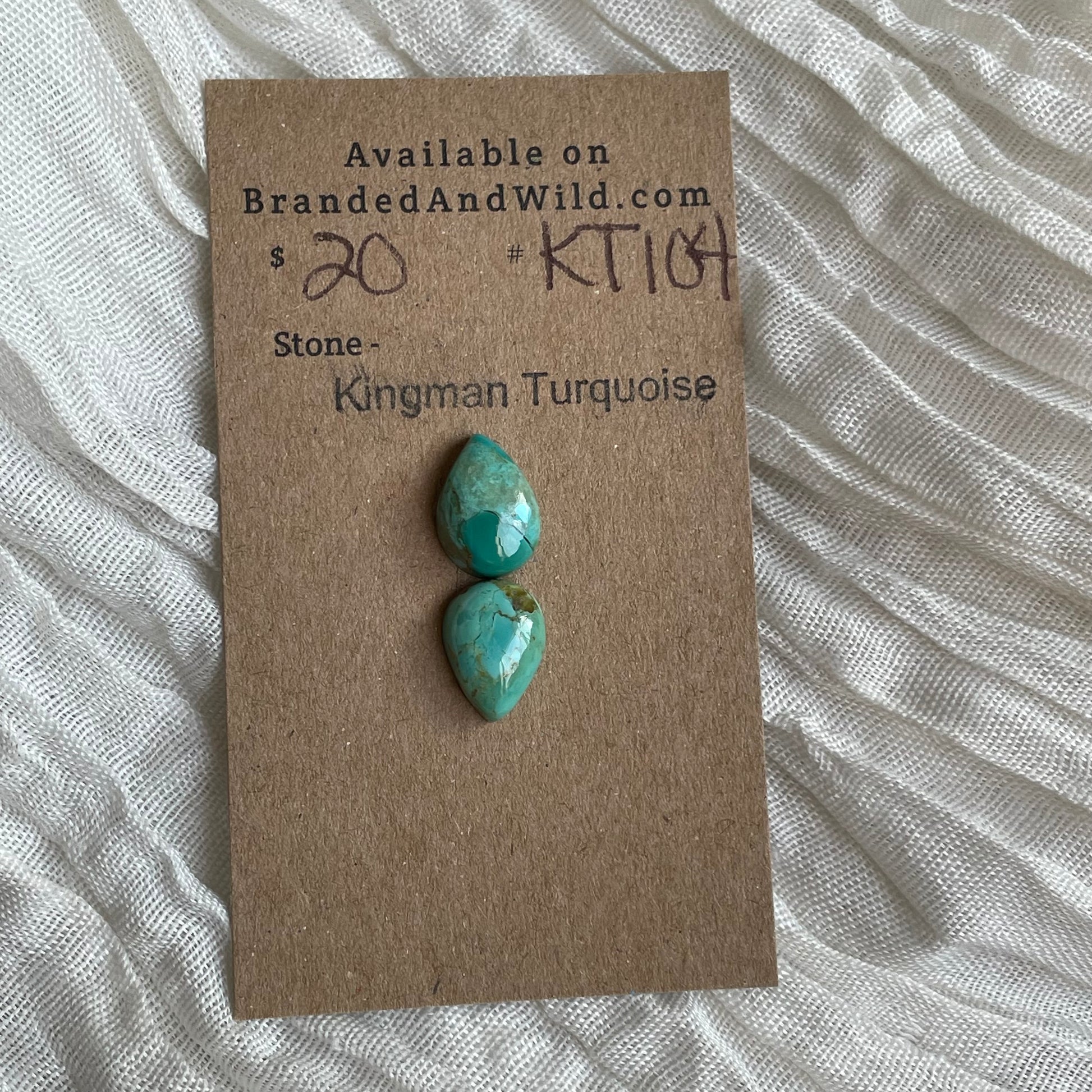 Kingman Turquoise Cabochon - KT104 A0D01594-7BF6-4C6C-9233-ED576C3145B8 Brandedandwild.com