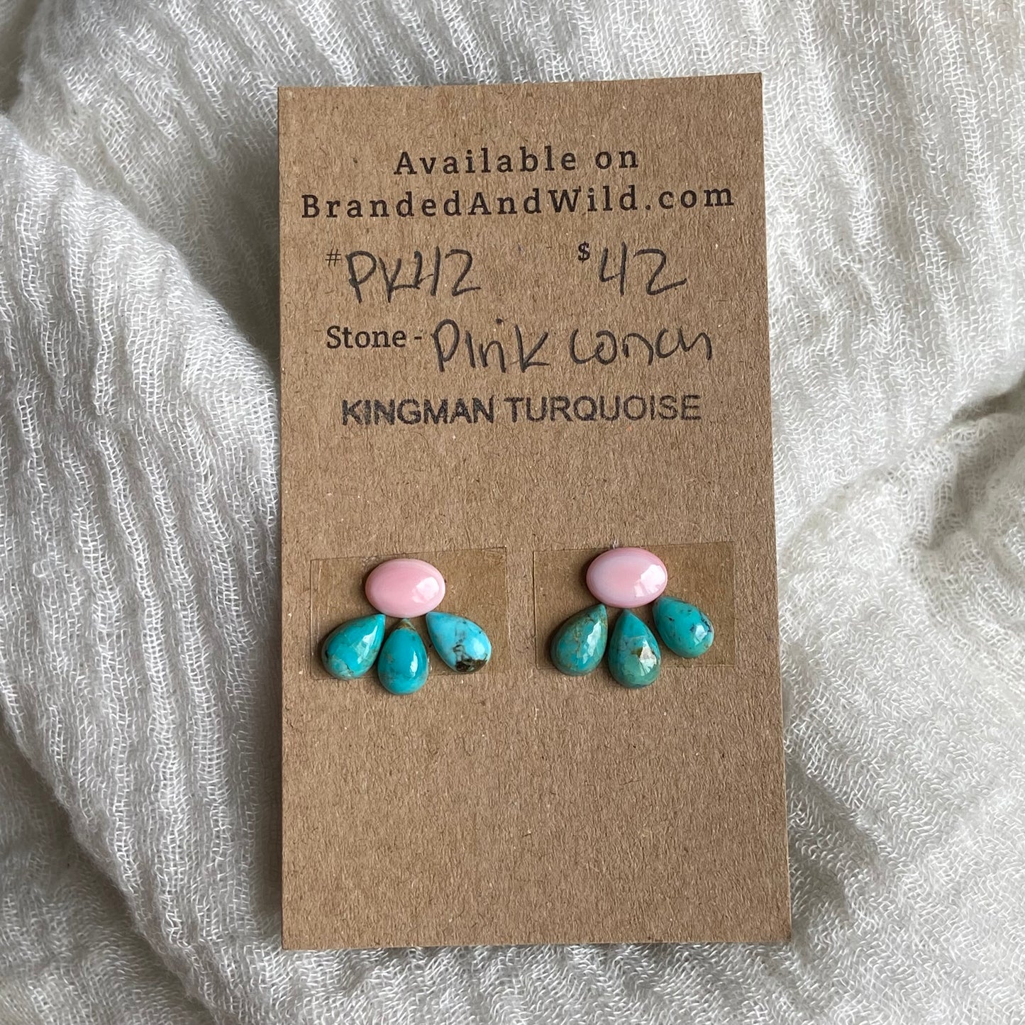 Pink Conch / Kingman Cabochon - PK42