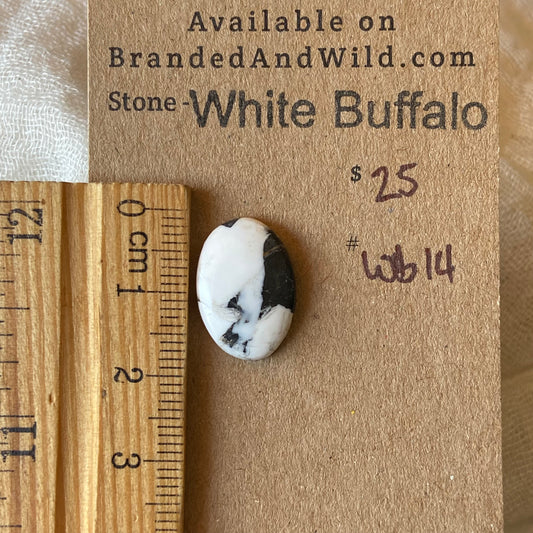 White Buffalo Cabochon - WB14
