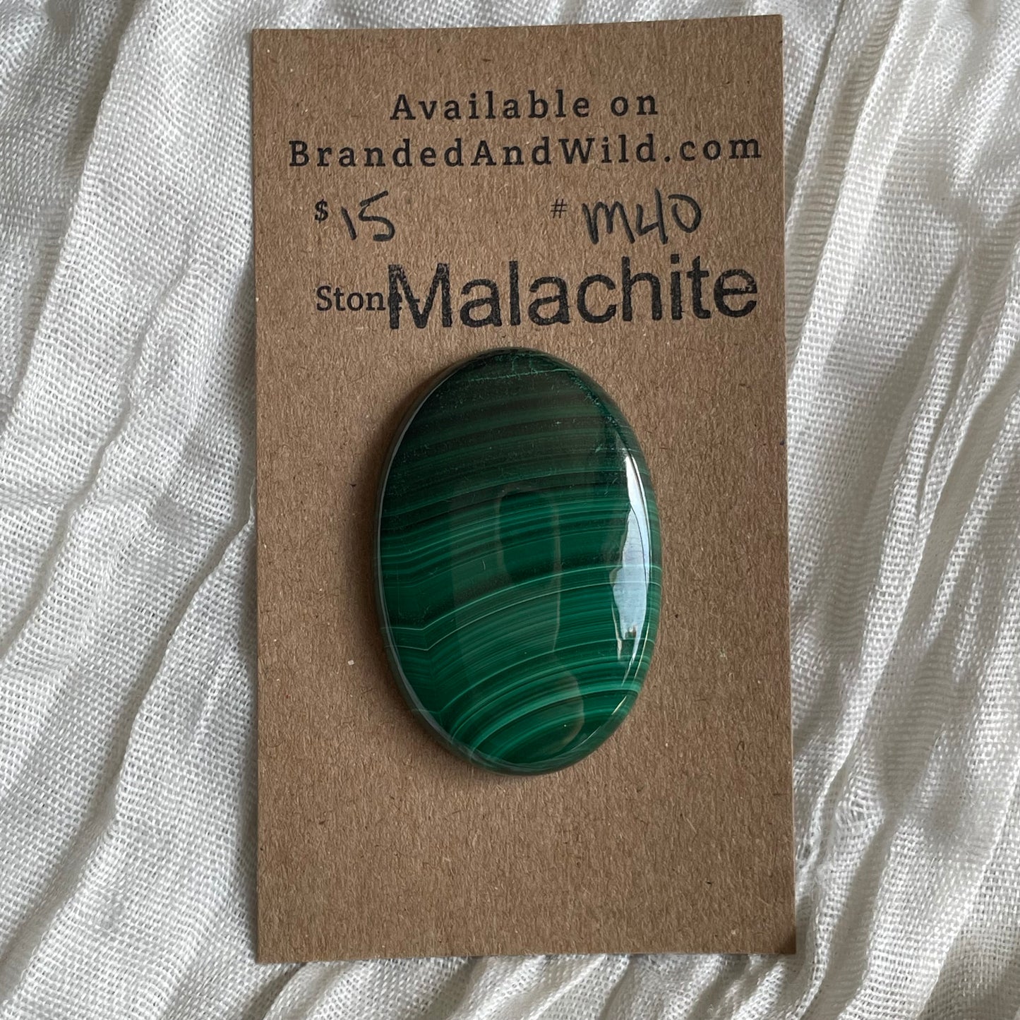 Malachite Cabochon - M40 A116B967-C141-4AA7-8DCA-E5C1D57CD047 Brandedandwild.com