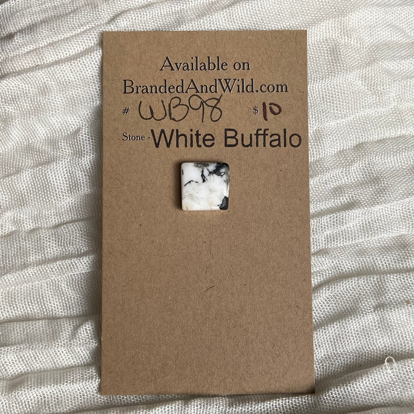 White Buffalo Cabochon - WB98 A12A5863-3B85-4D8E-9257-D4E45B43FB8F Brandedandwild.com