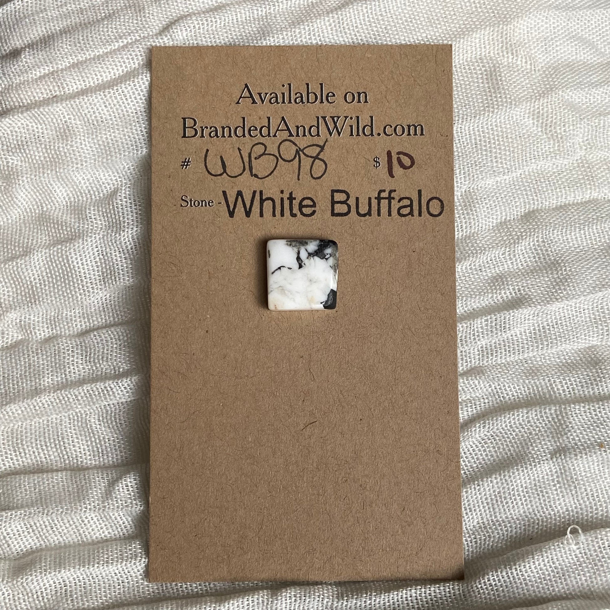 White Buffalo Cabochon - WB98 A12A5863-3B85-4D8E-9257-D4E45B43FB8F Brandedandwild.com